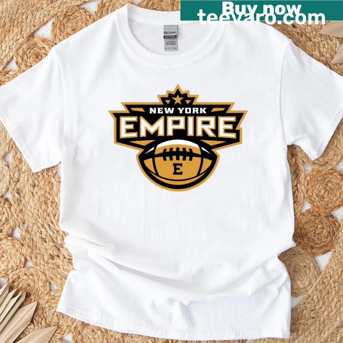 Typography design featuring the word 'Empire' on a T-shirt — on a men's t-shirt