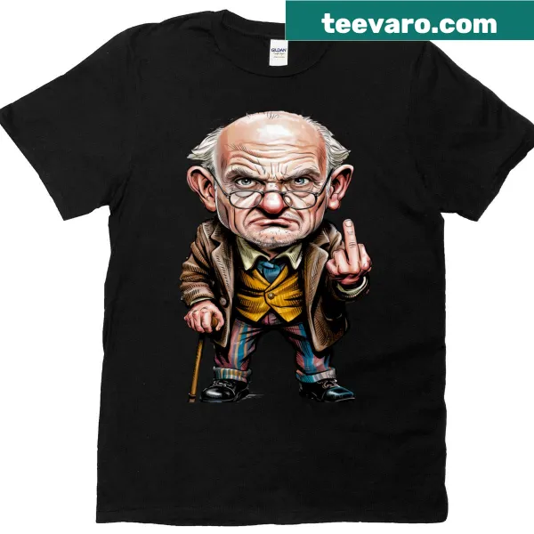 Edgy illustration of middle finger on t-shirt