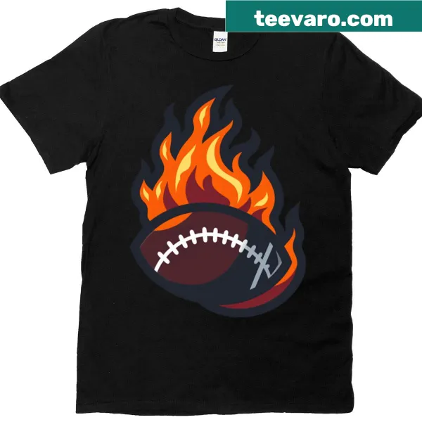 Oversized T-shirt with playful 'overheated ball' sports theme