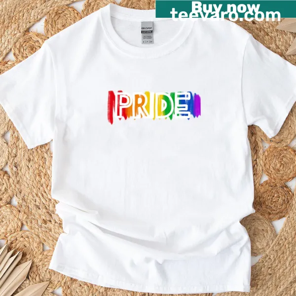 Bold rainbow brushstroke design for Pride Month 2025