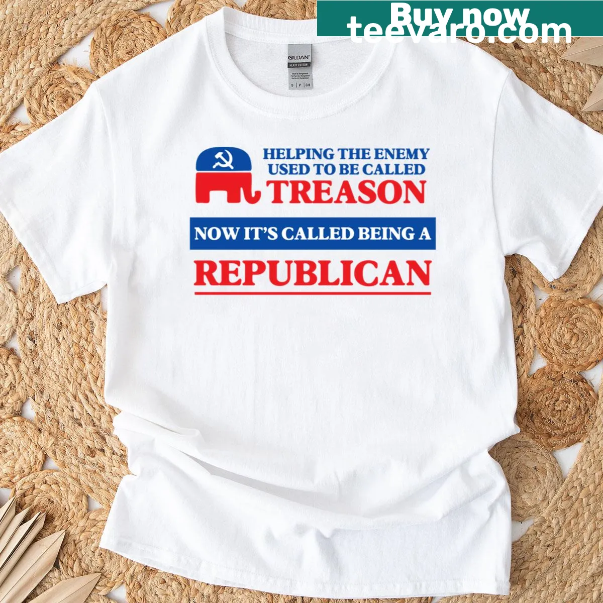 Provocative political statement T-shirt — on a men's t-shirt