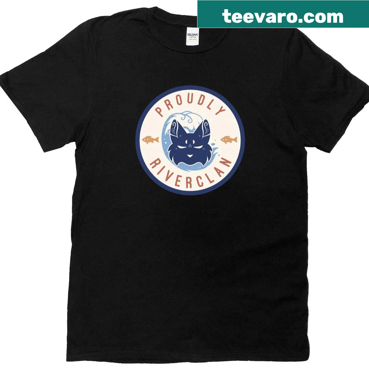 Riverclan Pride t-shirt with bold graphic design — on a men's t-shirt