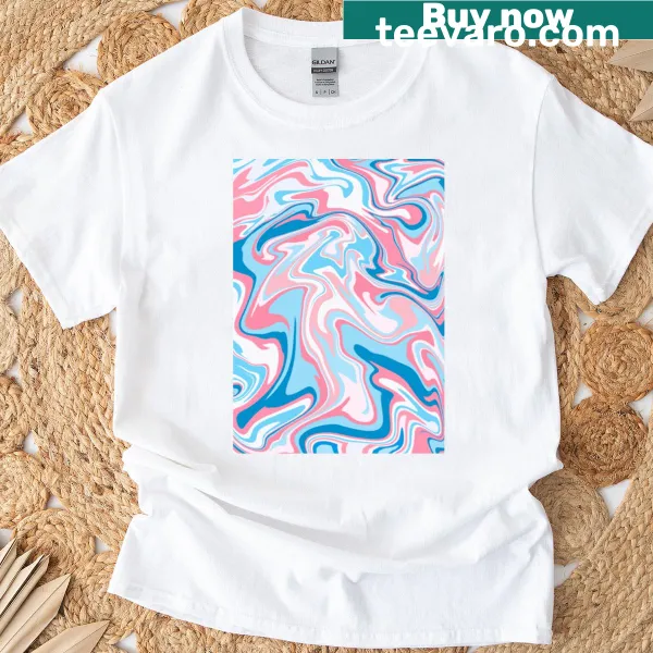 Marble swirl pattern representing Trans Pride colors subtly
