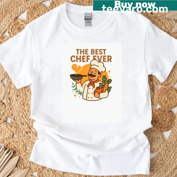 Typography design honoring chefs on a t-shirt