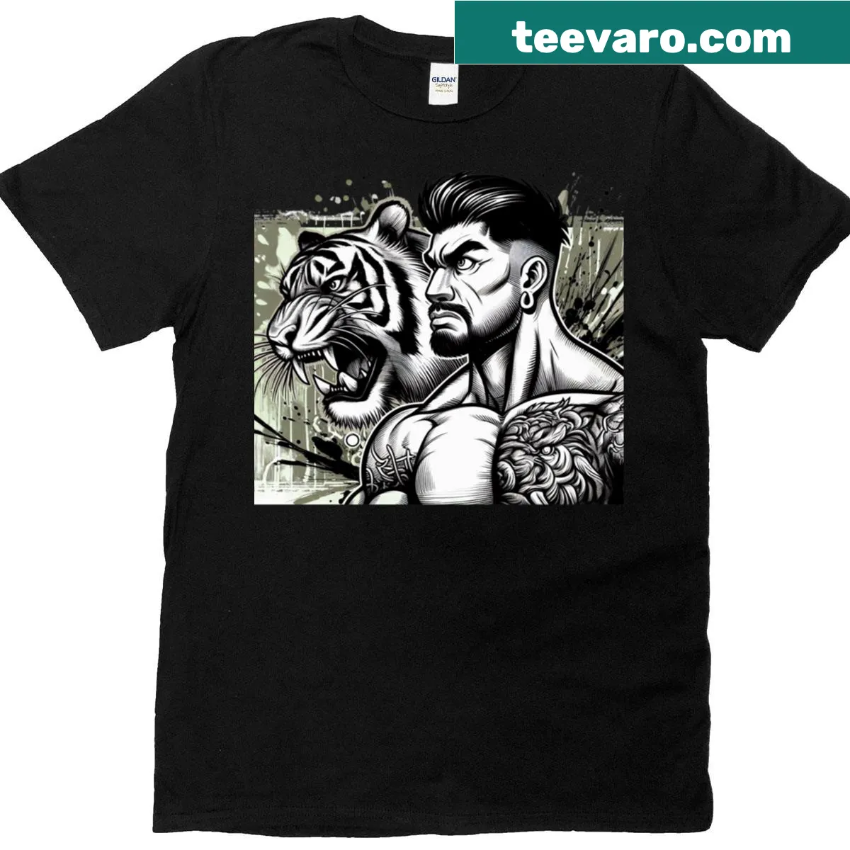 Bold typography t-shirt from the Ink Collection titled 'The Force' — on a men's t-shirt