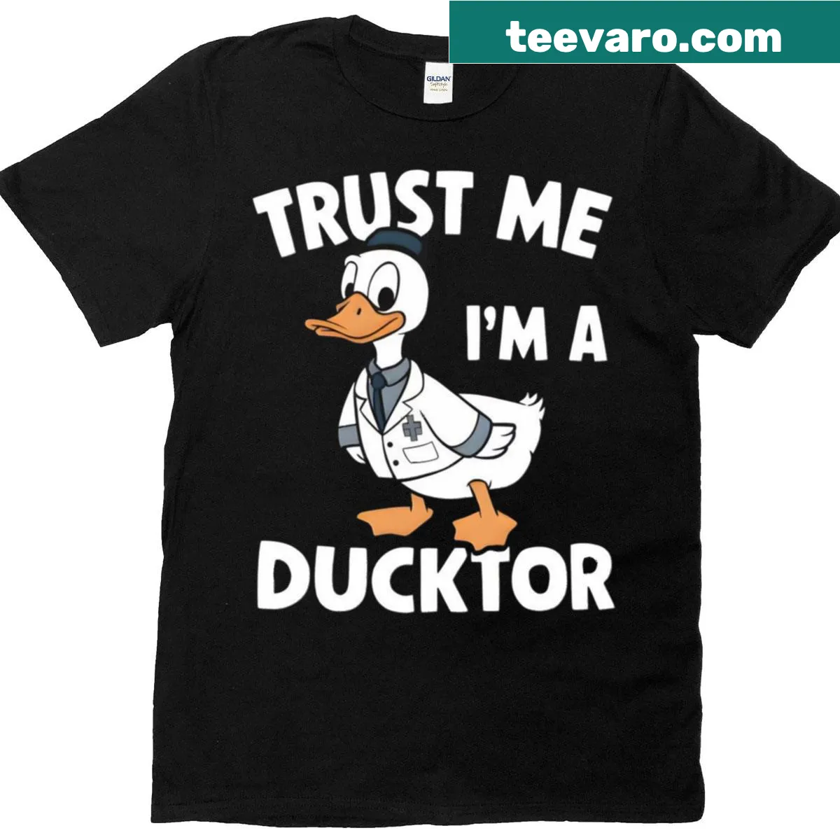 Funny t-shirt with a sarcastic doctor-themed phrase — on a men's t-shirt