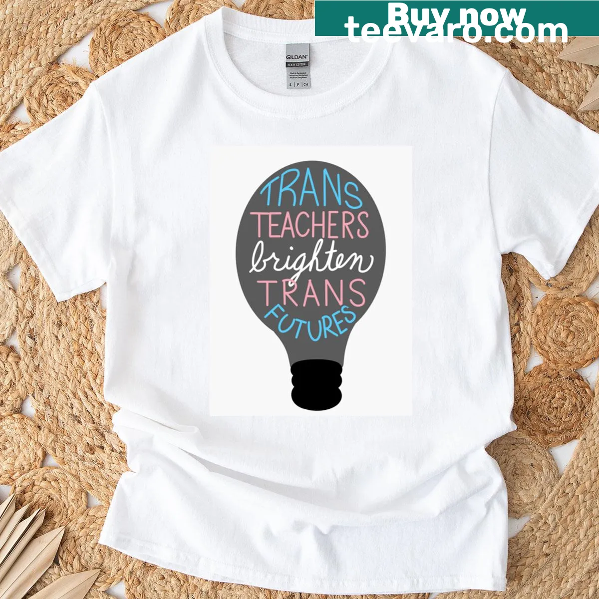 Inspirational quote about trans teachers on a T-shirt — on a men's t-shirt