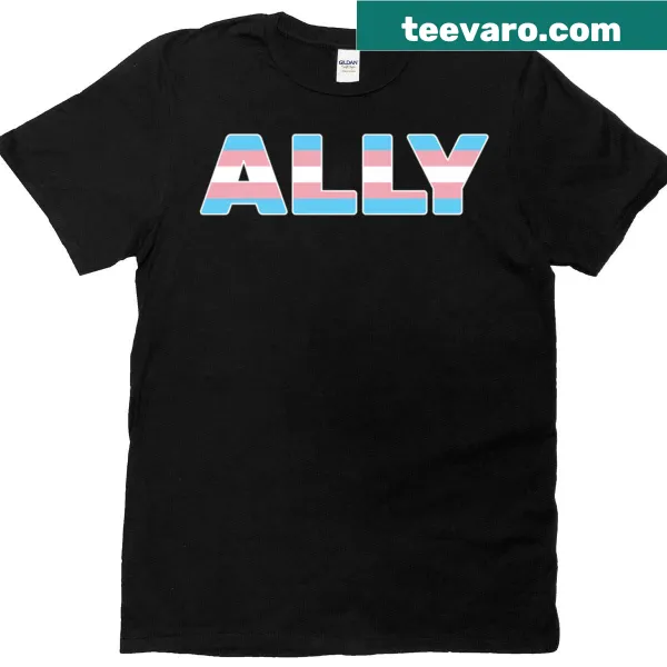 Transgender Ally text T-shirt