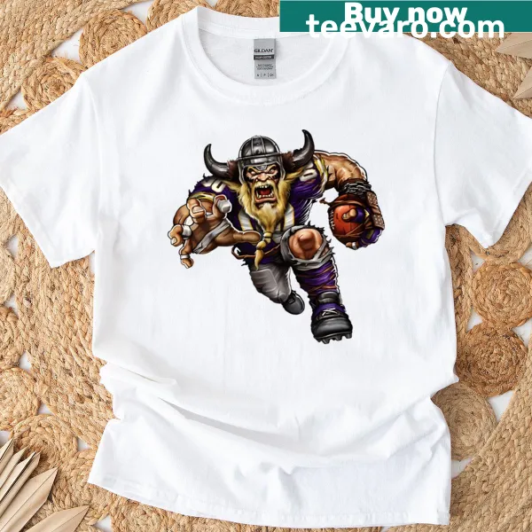 Vintage-style Vikings football T-shirt