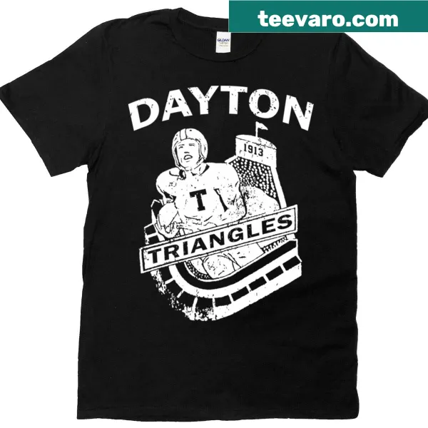 Vintage Dayton Triangles t-shirt featuring a retro logo