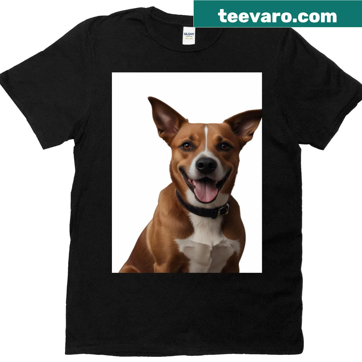 Illustration of paw prints leading to a home with text about pets — on a men's t-shirt