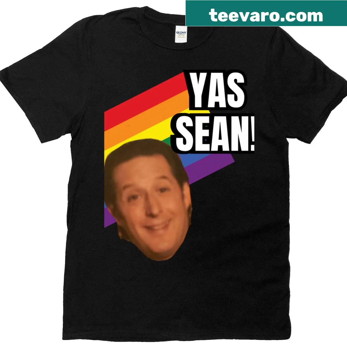 Bold typography T-shirt with the phrase 'Yasssssss' — on a men's t-shirt