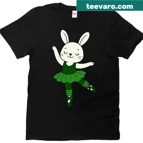 Adorable T-shirt featuring a ballet bunny illustration