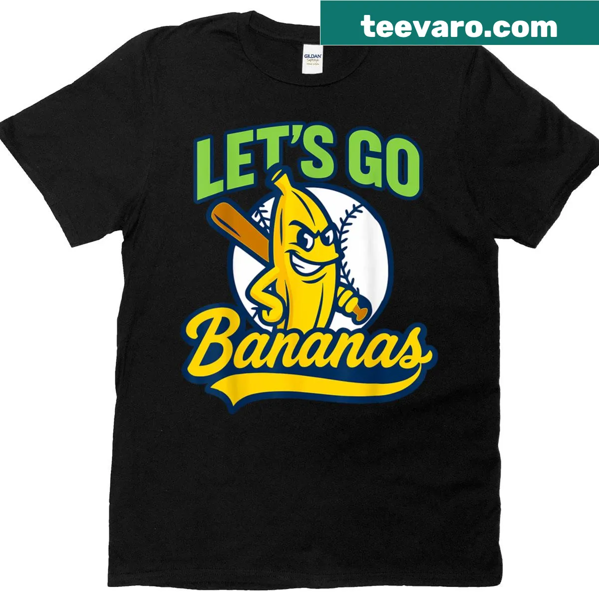 Inspirational banana-themed graphic T-shirt for all ages — on a men's t-shirt