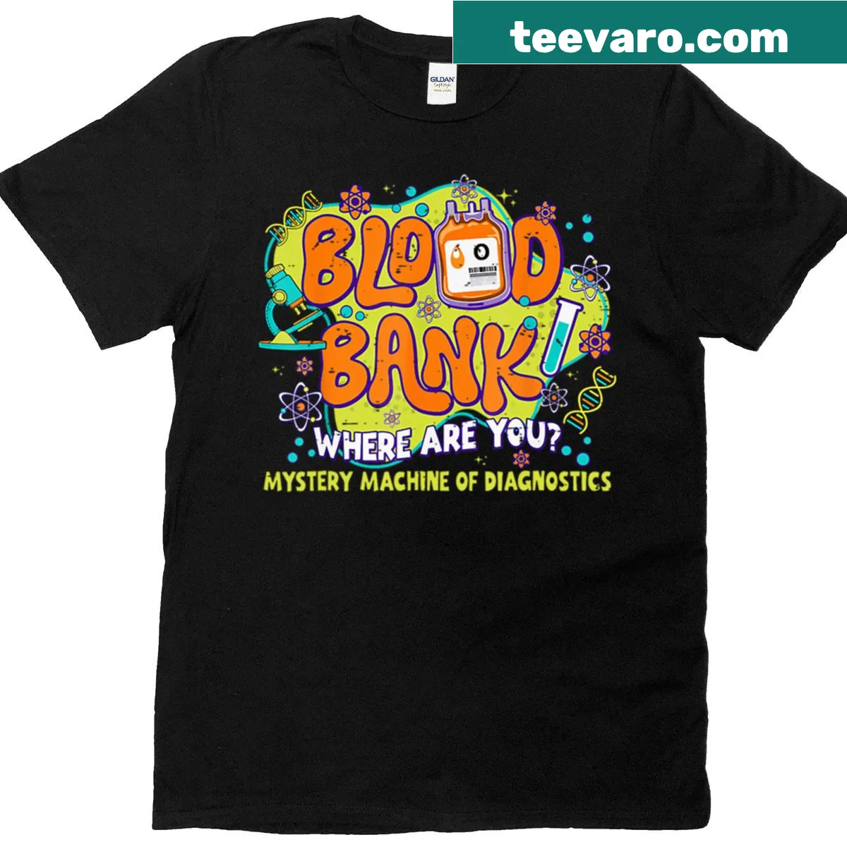 Professional T-shirt for Blood Bank of Diagnostics Lab Week 2025 — on a men's t-shirt