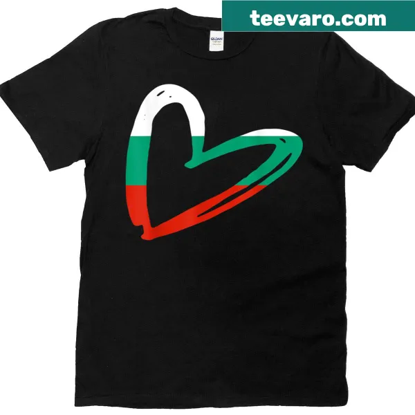 Heart design featuring the Bulgaria flag for patriotic pride