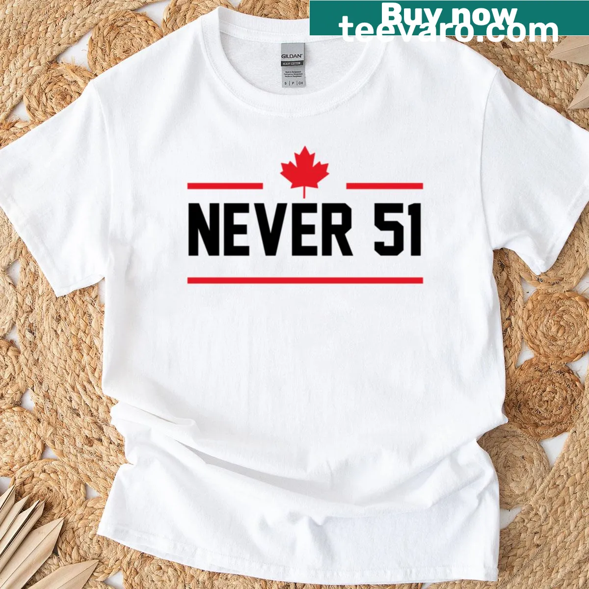 Bold Canada-themed t-shirt with patriotic phrases — on a men's t-shirt