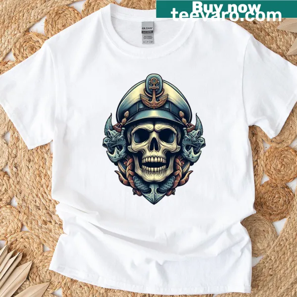 Nautical themed oversized t-shirt featuring Captain Of The Silent Depths