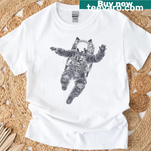 Cute cat graphic t-shirt with illustration of a cat