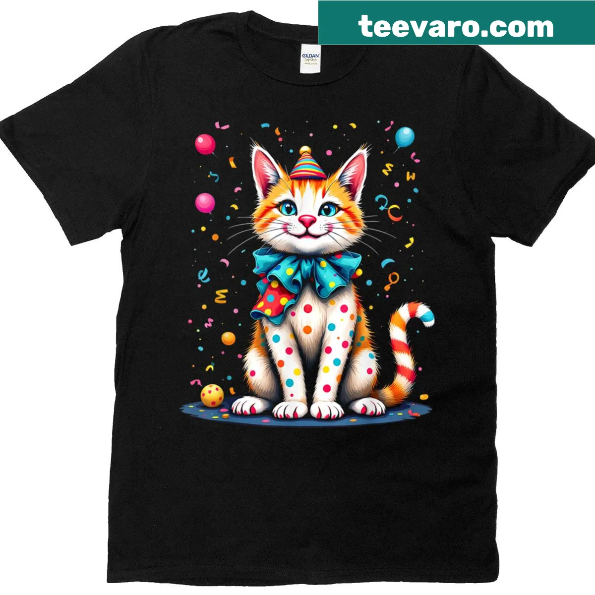 Adorable cat illustration on a t-shirt — on a men's t-shirt
