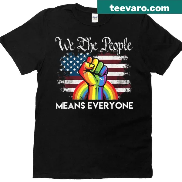 LGBT pride t-shirt featuring U.S. Constitution elements and bold text