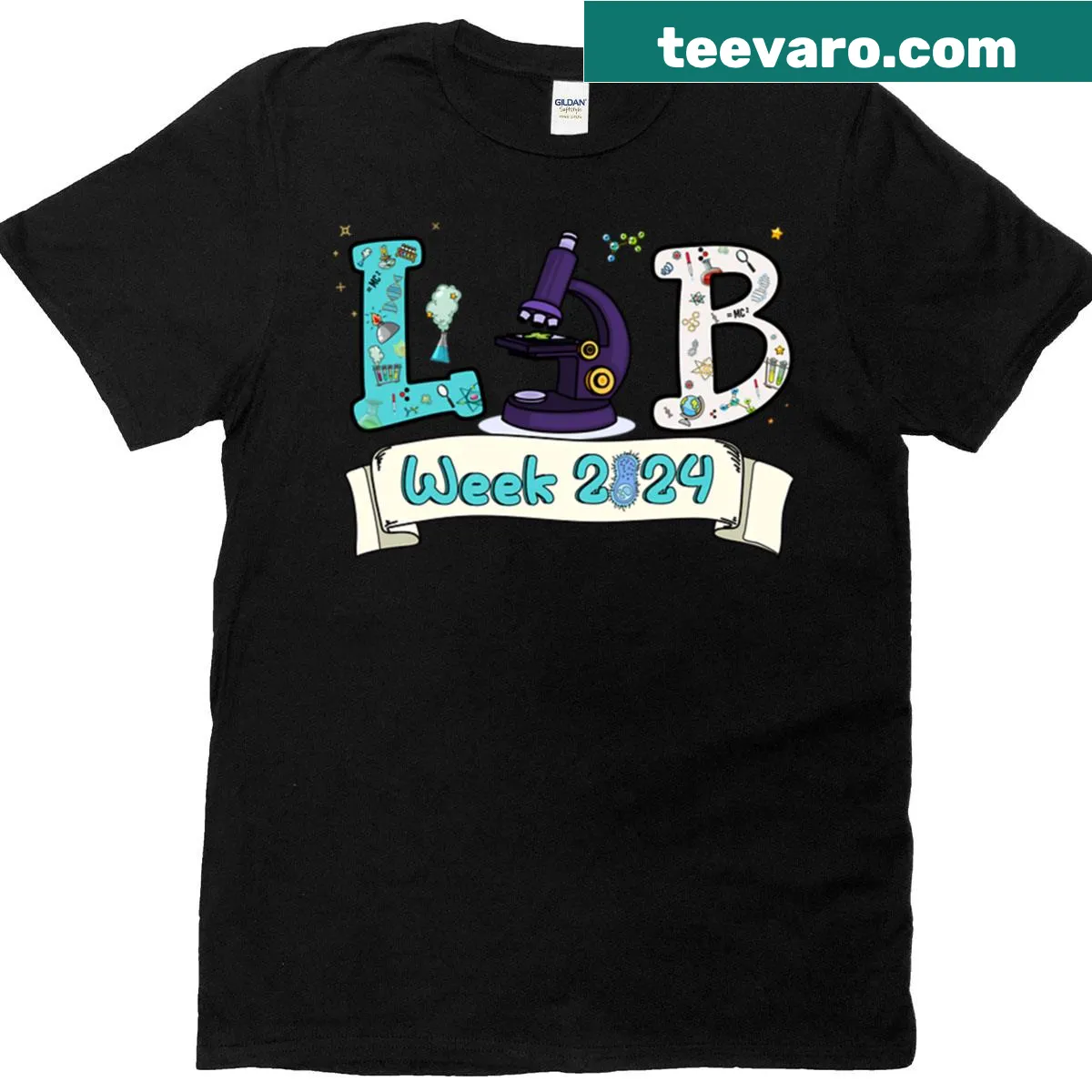 Science-themed t-shirt featuring the phrase 'The Lab Is Everything' in modern typography — on a men's t-shirt