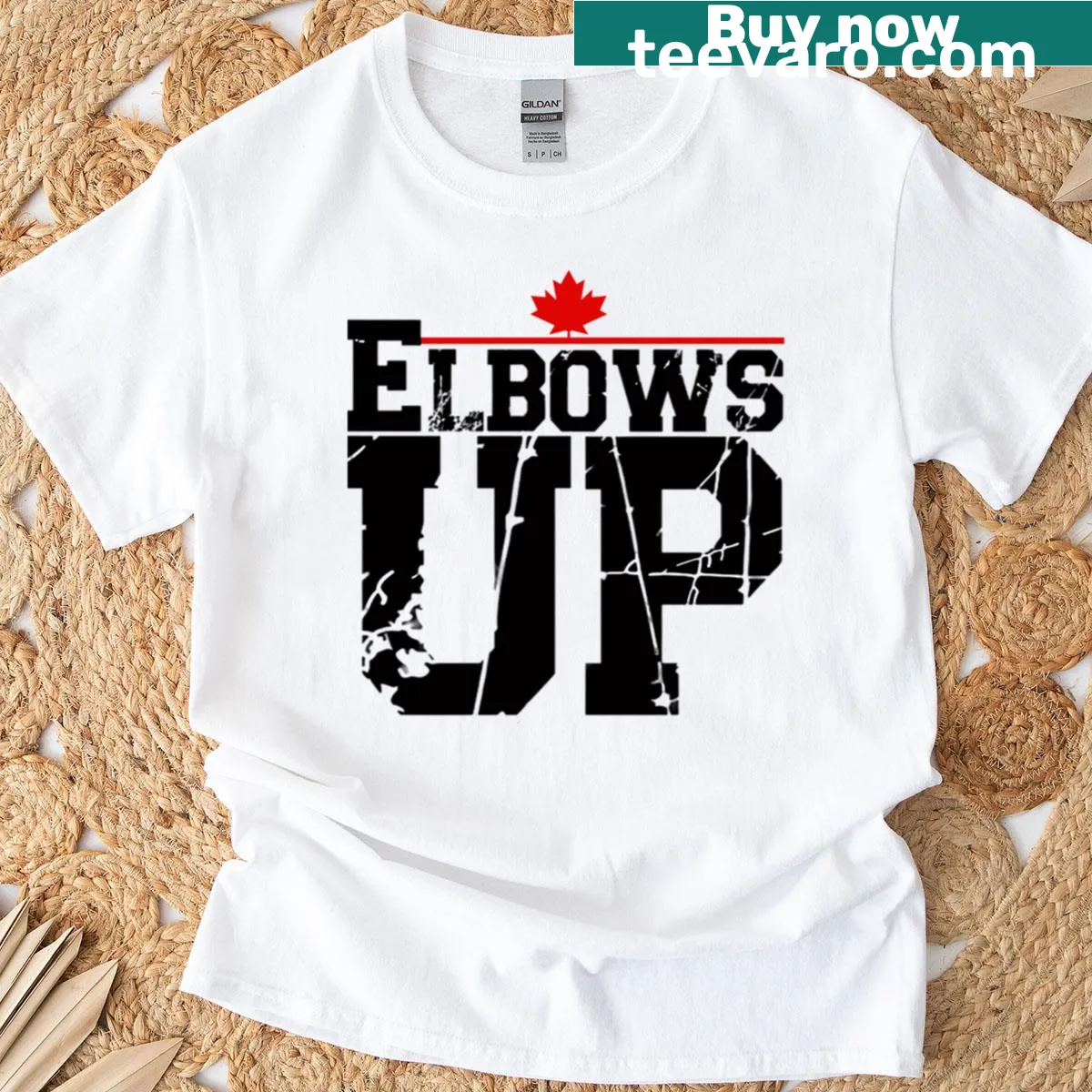 Text design featuring Canadian pride and hockey culture — on a men's t-shirt