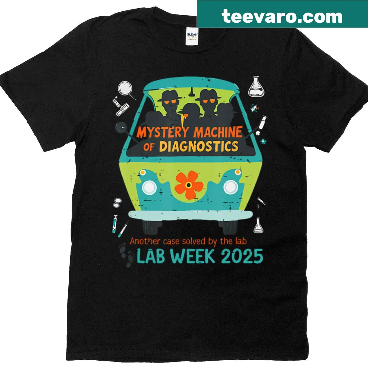 Humorous t-shirt for lab technicians during Diagnostics Lab Week 2025 — on a men's t-shirt