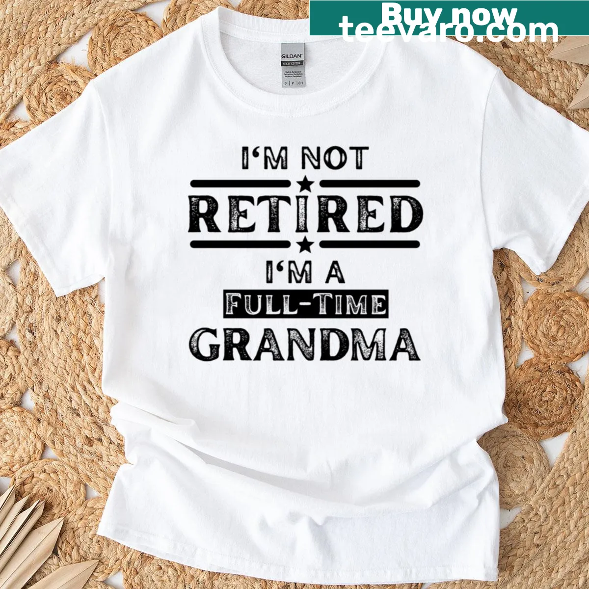 Oversized humorous retirement t-shirt with a clever saying for retirees — on a men's t-shirt