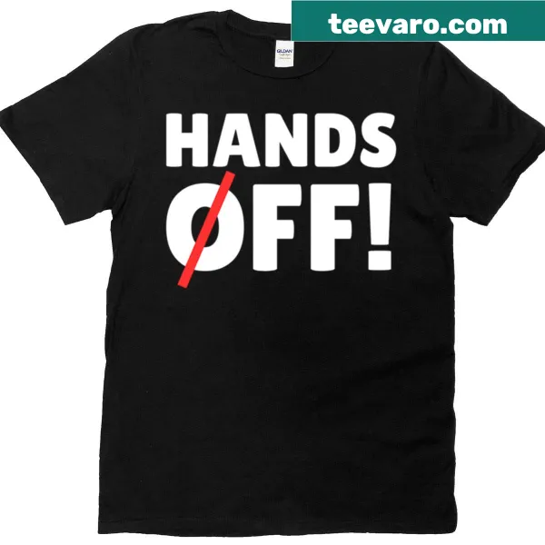 Bold typography design stating 'Hands Off 2025' for humor