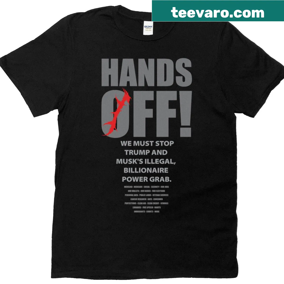 Simple protest graphic t-shirt. — on a men's t-shirt