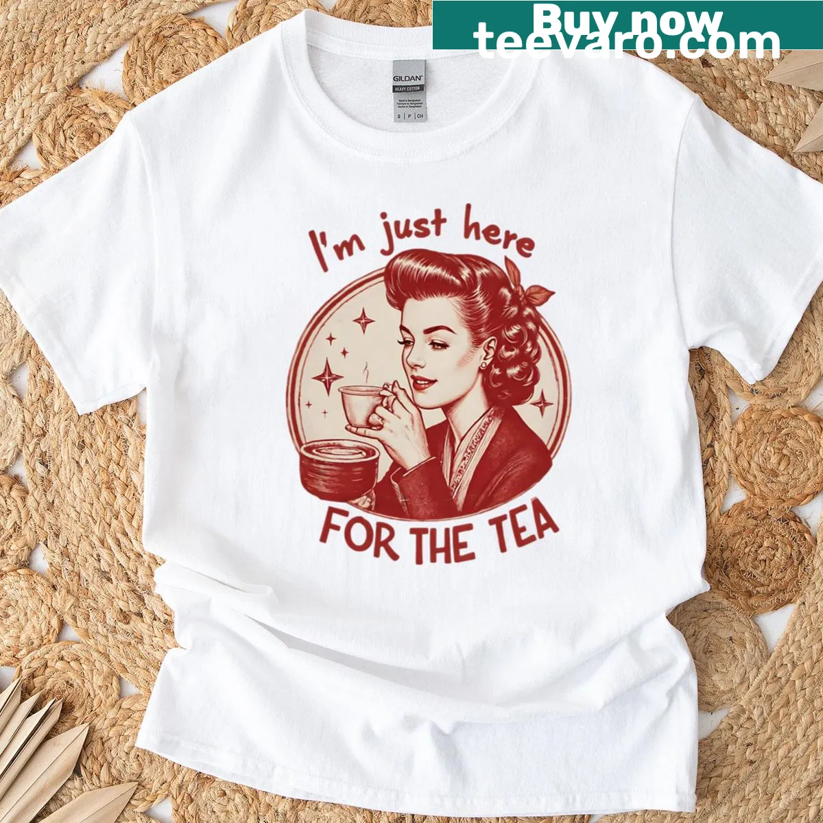Funny tea lover T-shirt with meme text. — on a men's t-shirt