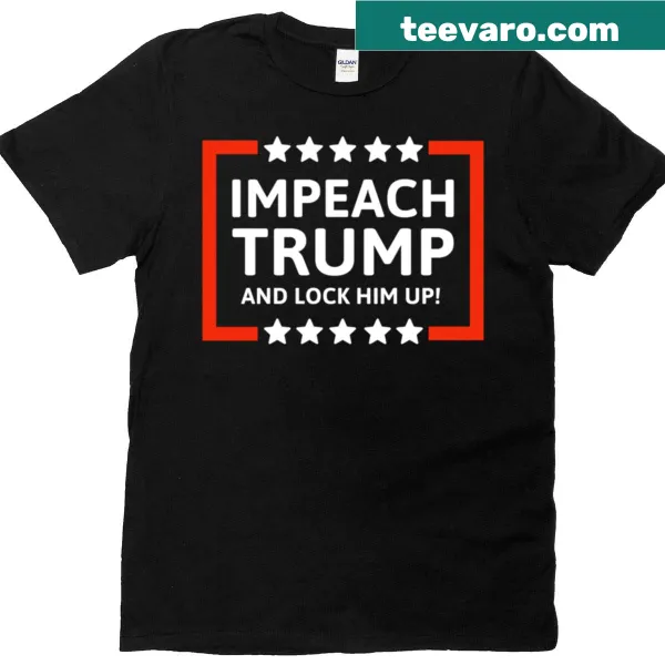 Impeach Trump And Lock Him Up text graphic