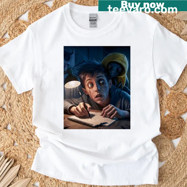 Graphic tee featuring an illustration of insects in a horror theme