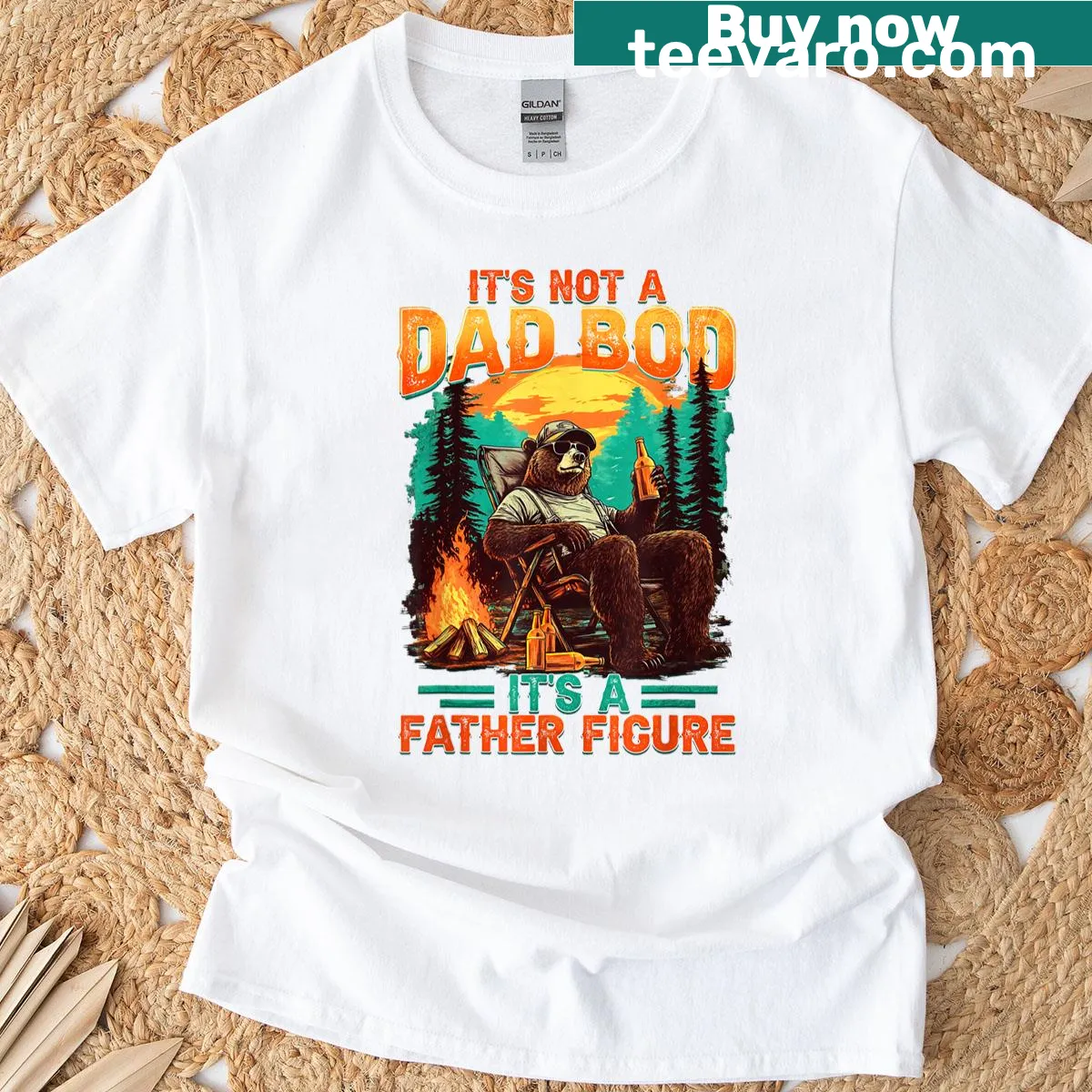 Funny dad bod slogan t-shirt for fathers — on a men's t-shirt