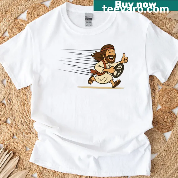 Inspirational t-shirt with the phrase 'Jesus Take The Wheel'