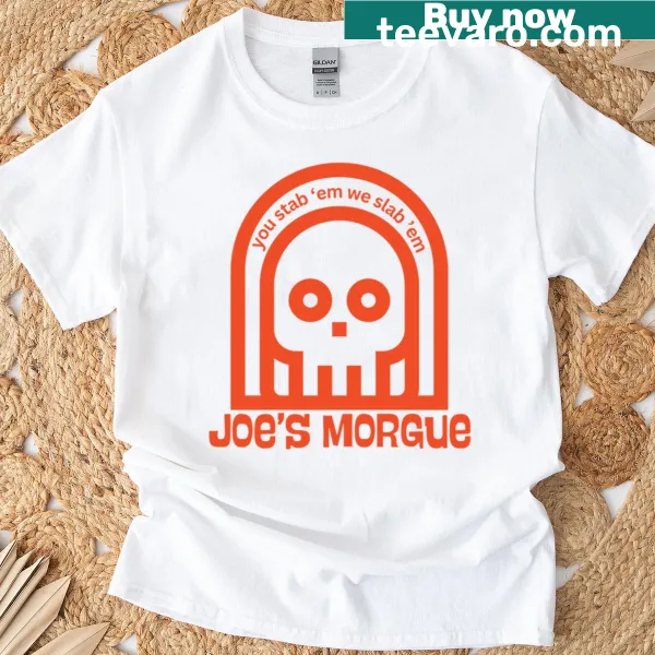Funny t-shirt with 'You Stabem We Slabem' text