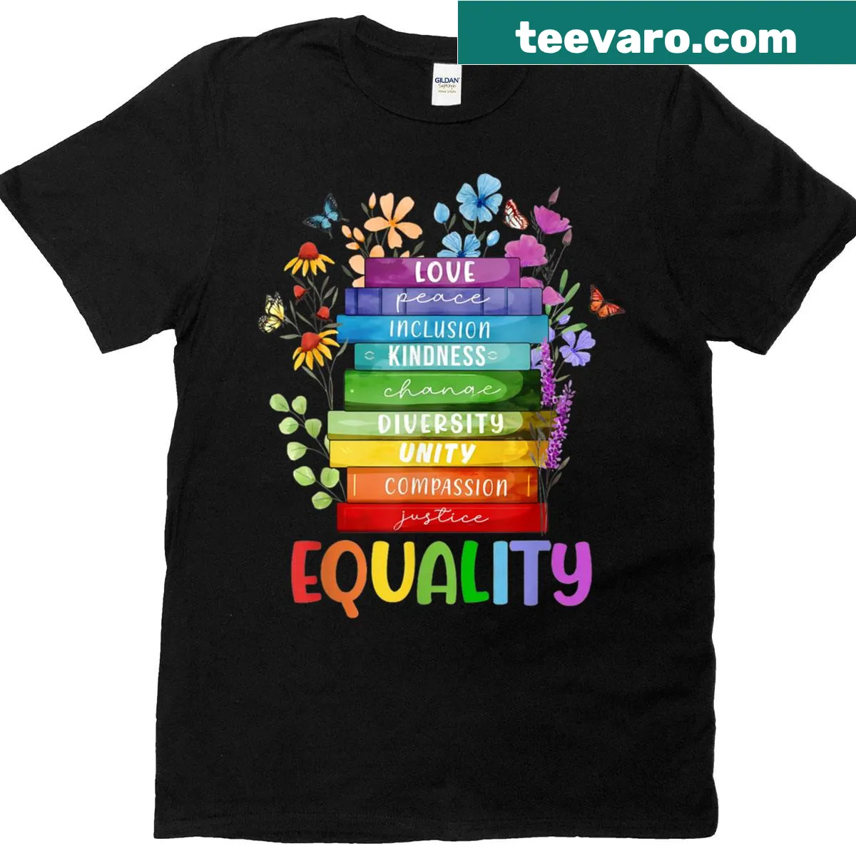 LGBT pride text graphic — on a men's t-shirt