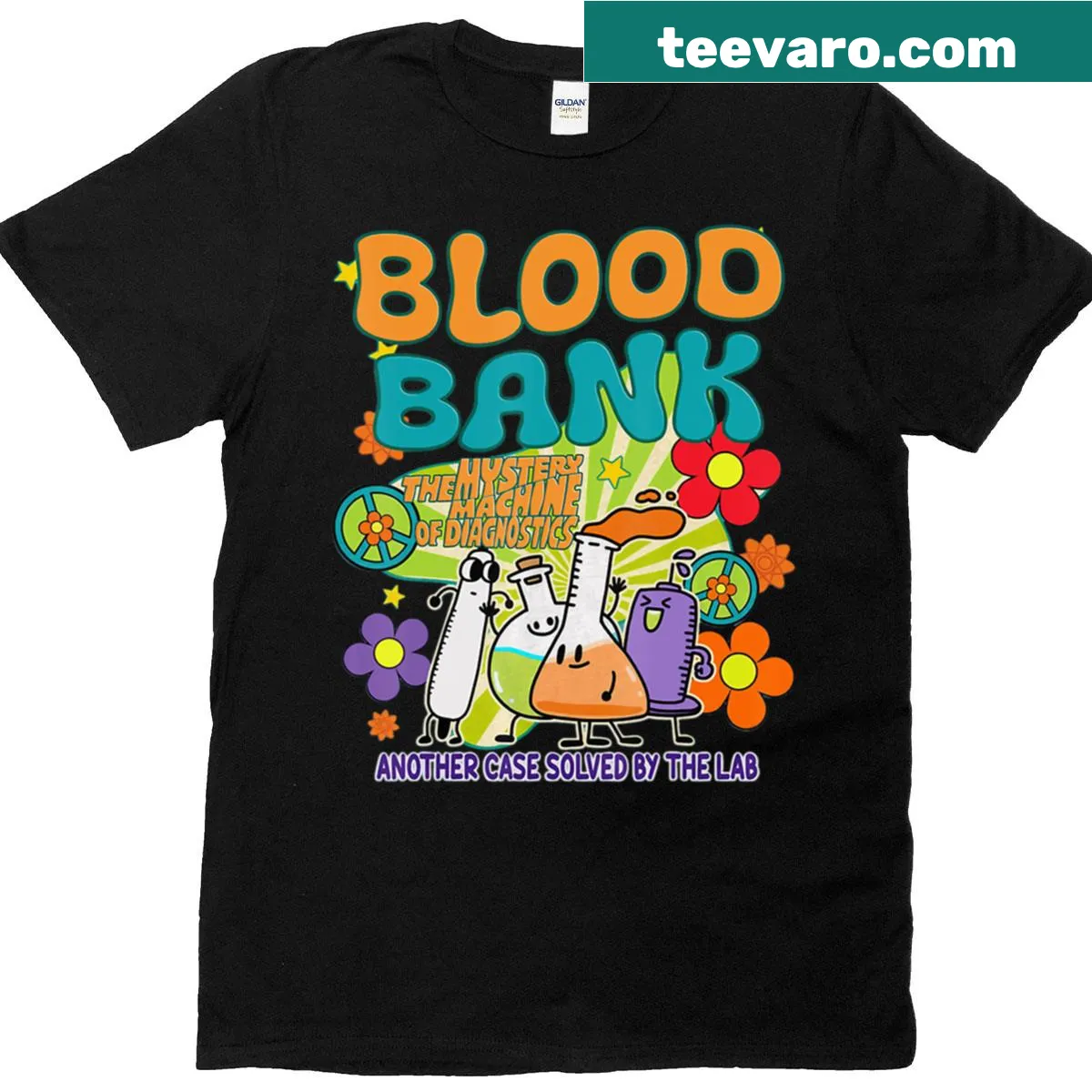 Science-themed T-shirt for students during Lab Week 2025. — on a men's t-shirt