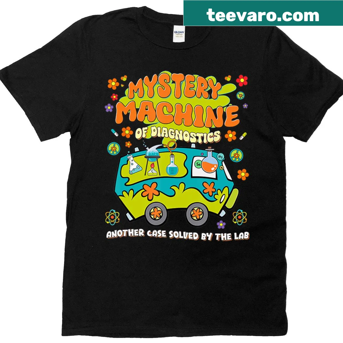 Vintage-inspired T-shirt for med lab professionals celebrating diagnostics. — on a men's t-shirt