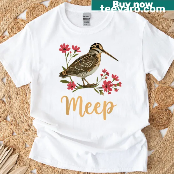 Cartoon Meep Bird t-shirt featuring American Woodcock design
