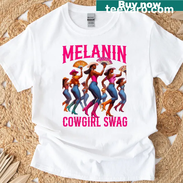 Melanin pride graphic on a Black History Month T-shirt