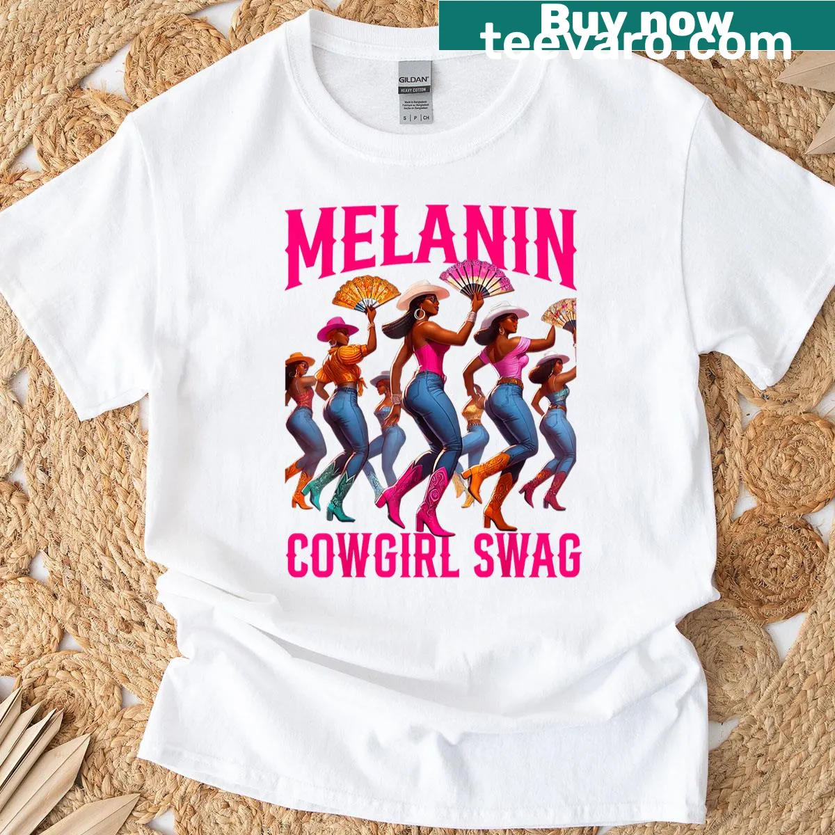 Melanin pride graphic on a Black History Month T-shirt — on a men's t-shirt