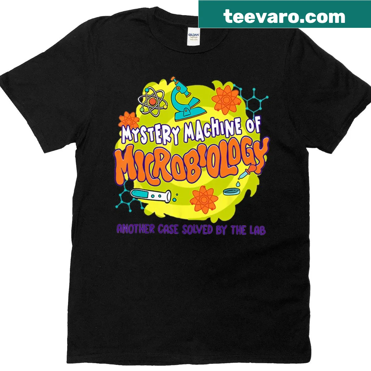 Nurse-themed T-shirt with bacteria infection control text — on a men's t-shirt