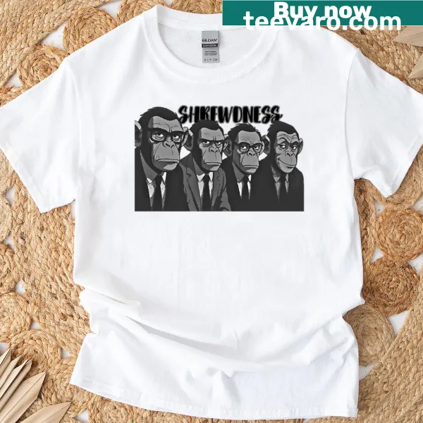 Playful monkey illustration on a T-shirt