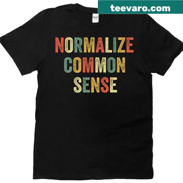 Typography T-shirt promoting common sense and rational thinking