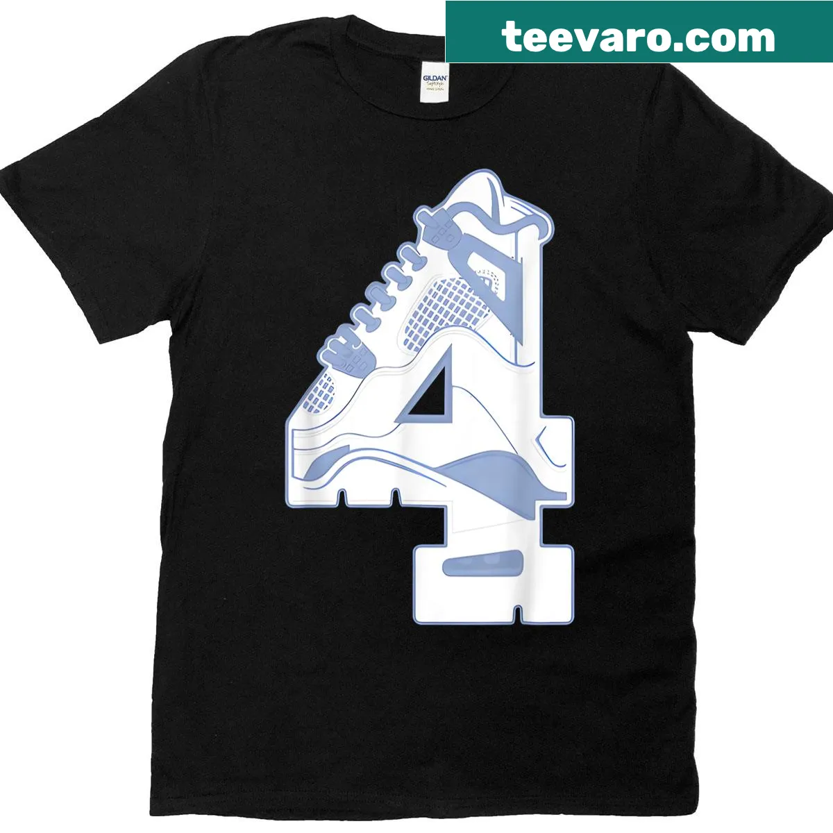 Retro matching couple T-shirt with 'Number 4 Forget Me Not' text — on a men's t-shirt