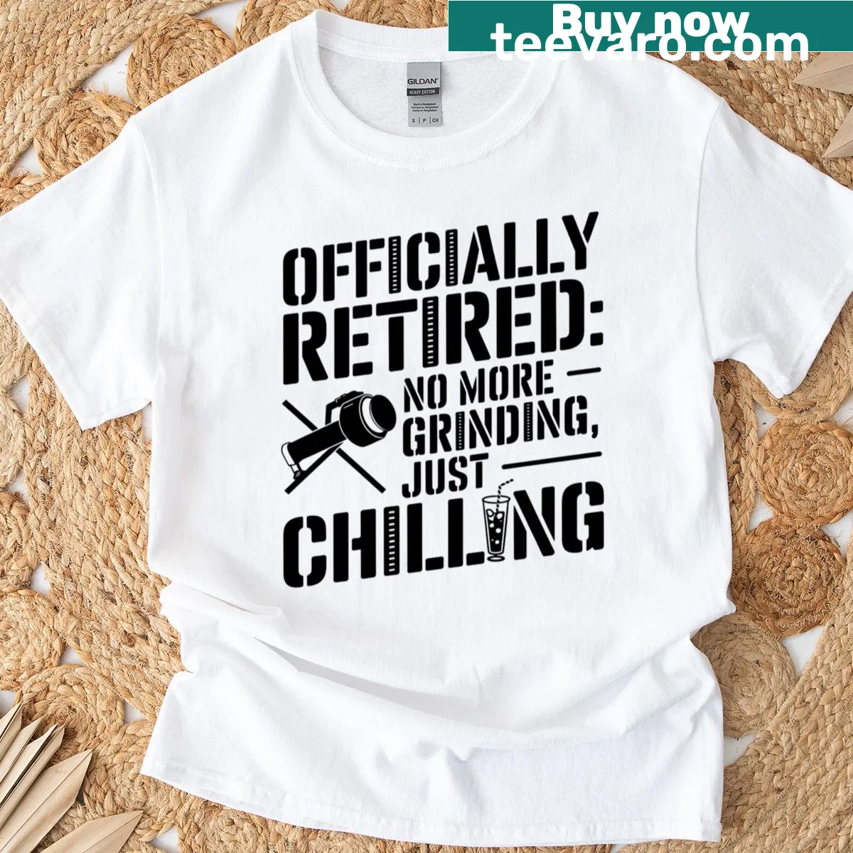 Humorous retired welder t-shirt with playful text and graphics — on a men's t-shirt