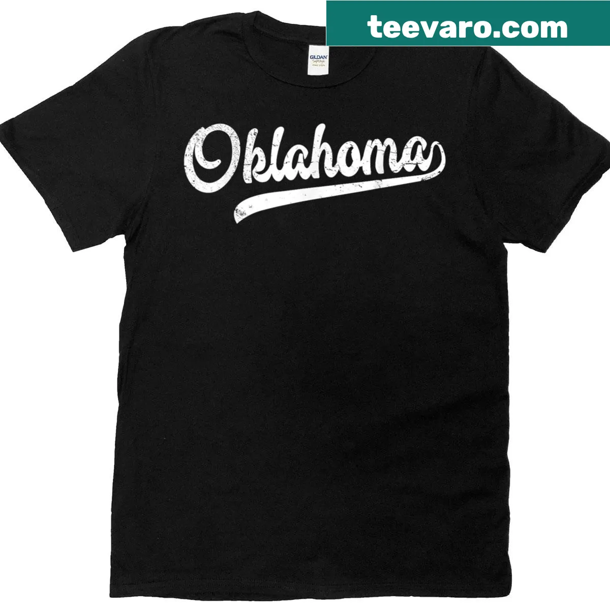 Retro Oklahoma-themed design t-shirt for all ages — on a men's t-shirt