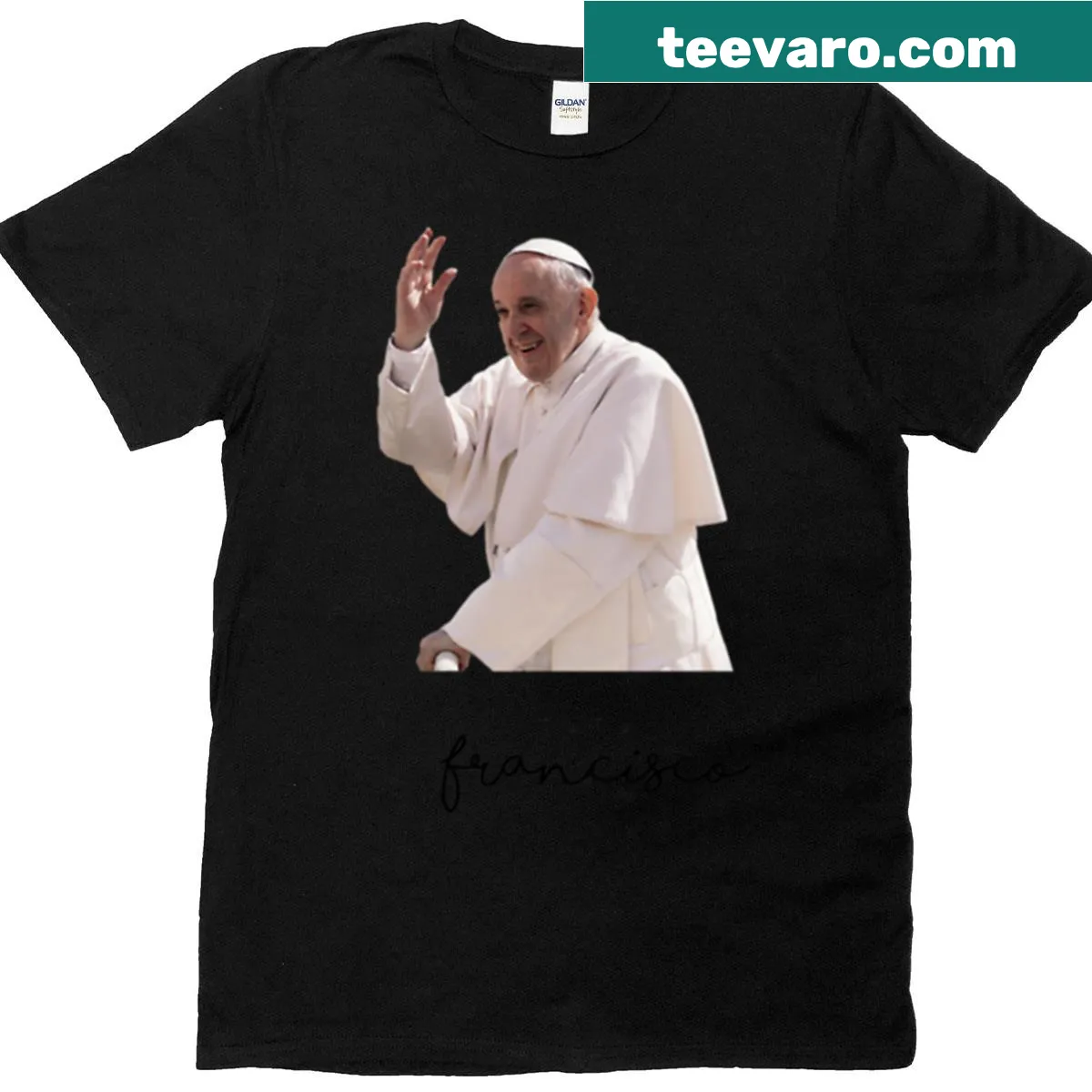 Minimalist design t-shirt featuring the name Papa in typography — on a men's t-shirt